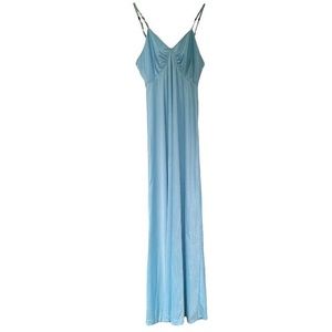 Vintage 70s baby blue maxi dress